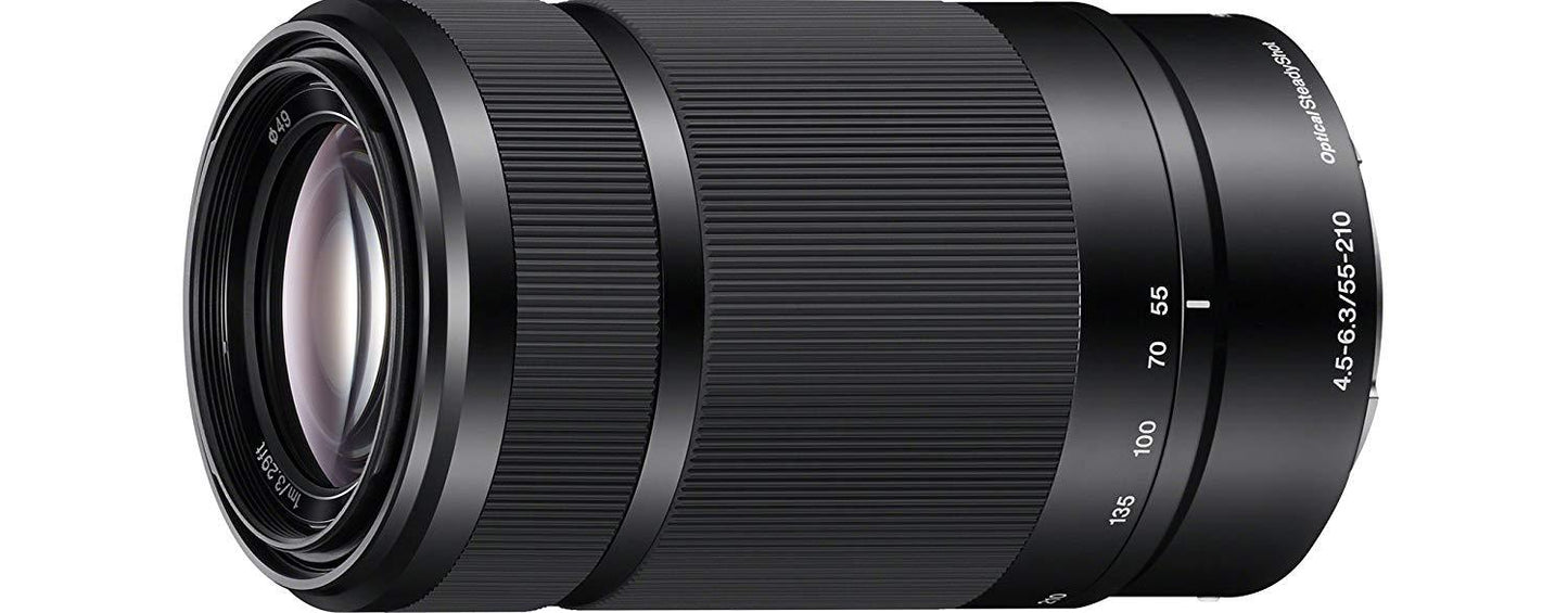 Sony SEL55210 E Mount APS-C 55-210 mm F4.5-6.3 Telephoto Zoom Lens - Black